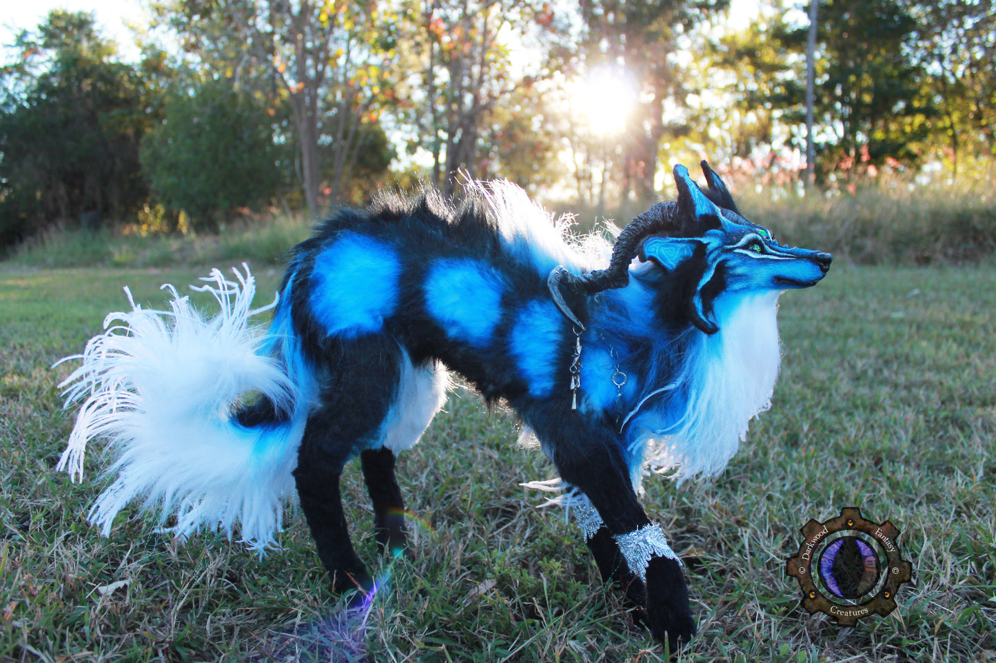 Andromeda the Moondust Wolf OOAK Poseable Art Doll