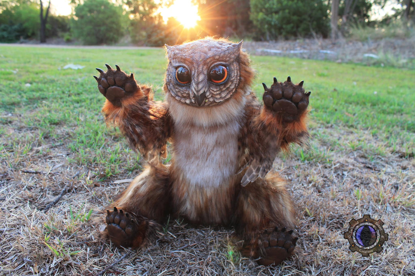 PRE-ORDER! Handmade Poseable Owlbear Cub Art Doll