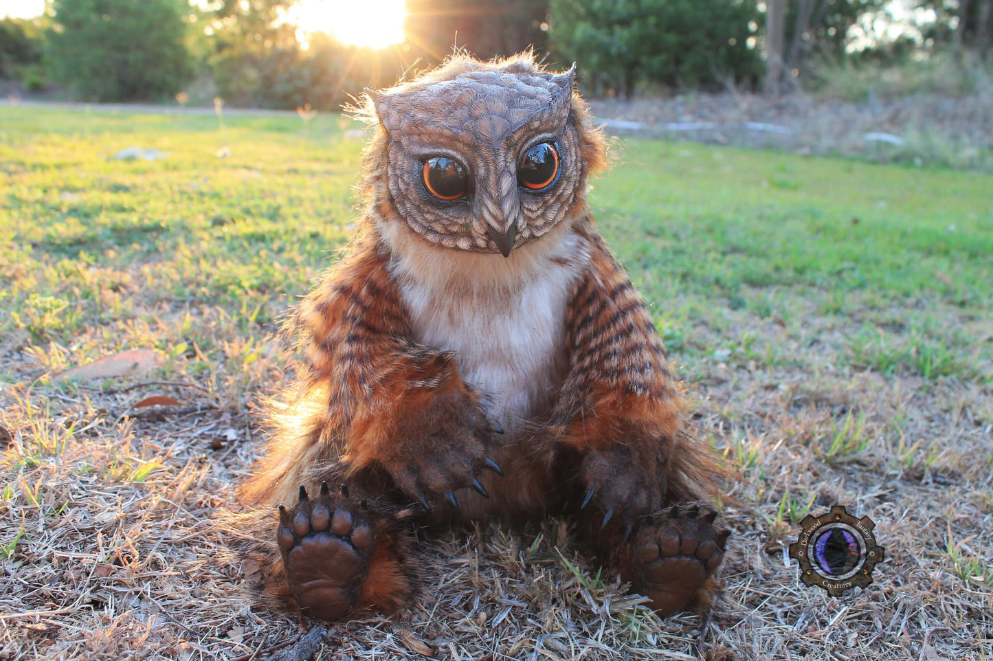 PRE-ORDER! Handmade Poseable Owlbear Cub Art Doll