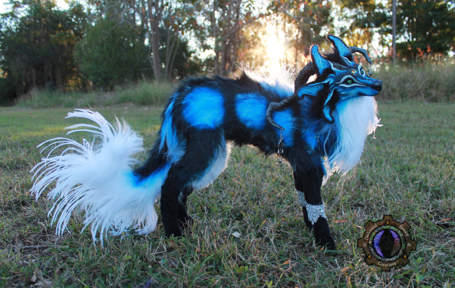 Andromeda the Moondust Wolf OOAK Poseable Art Doll