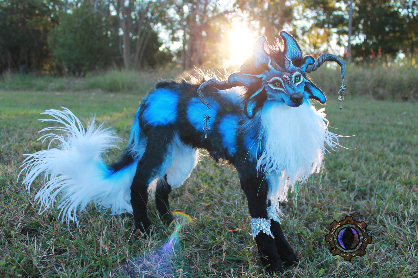 Andromeda the Moondust Wolf OOAK Poseable Art Doll