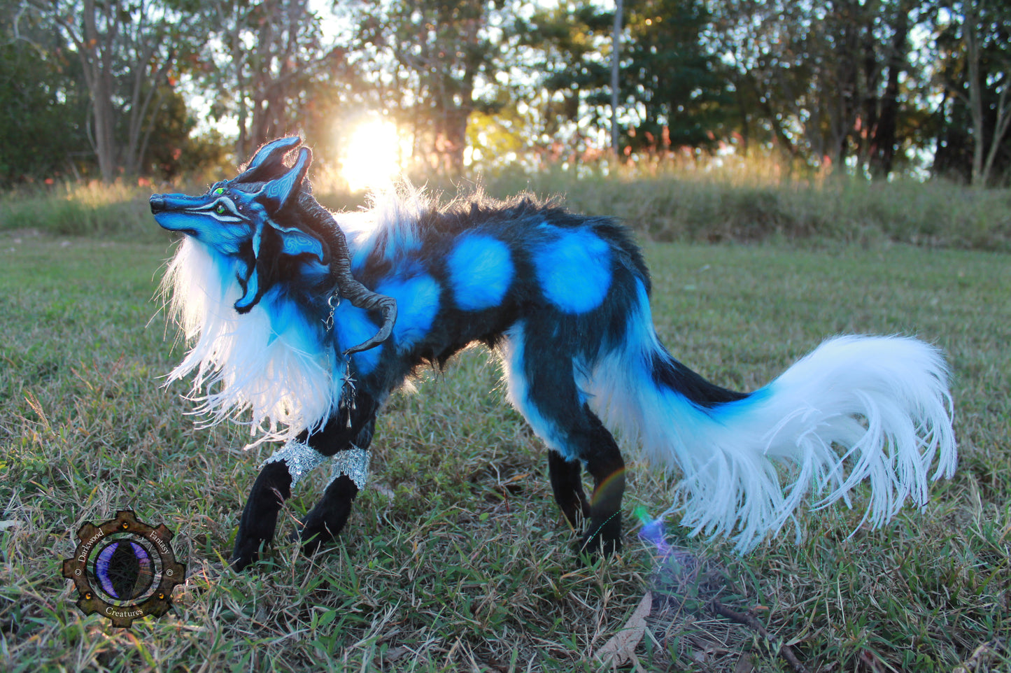 Andromeda the Moondust Wolf OOAK Poseable Art Doll