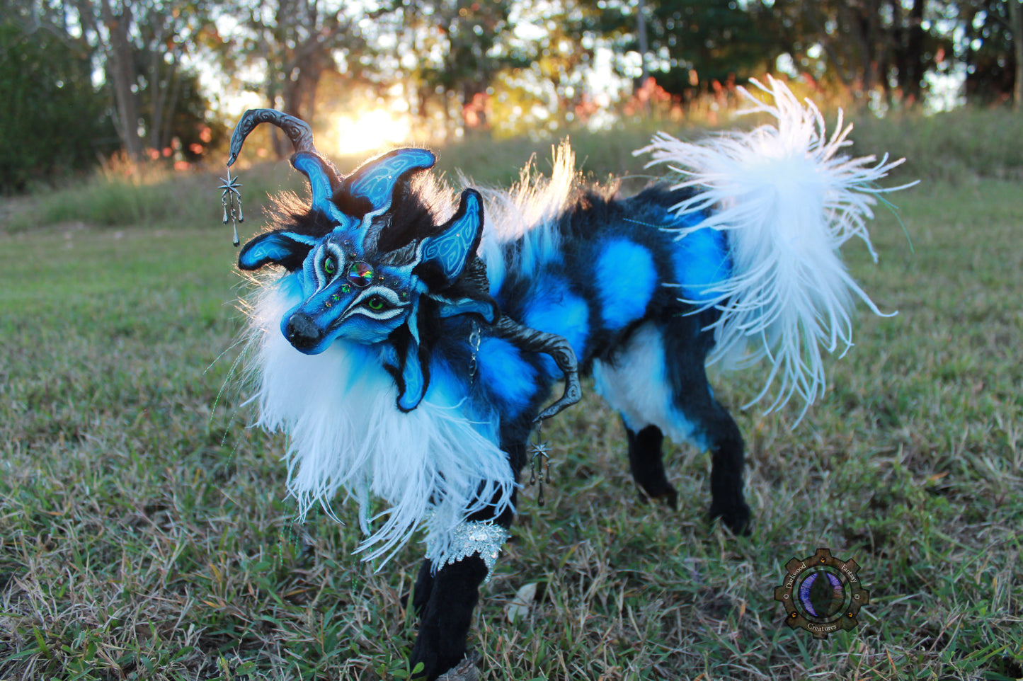 Andromeda the Moondust Wolf OOAK Poseable Art Doll