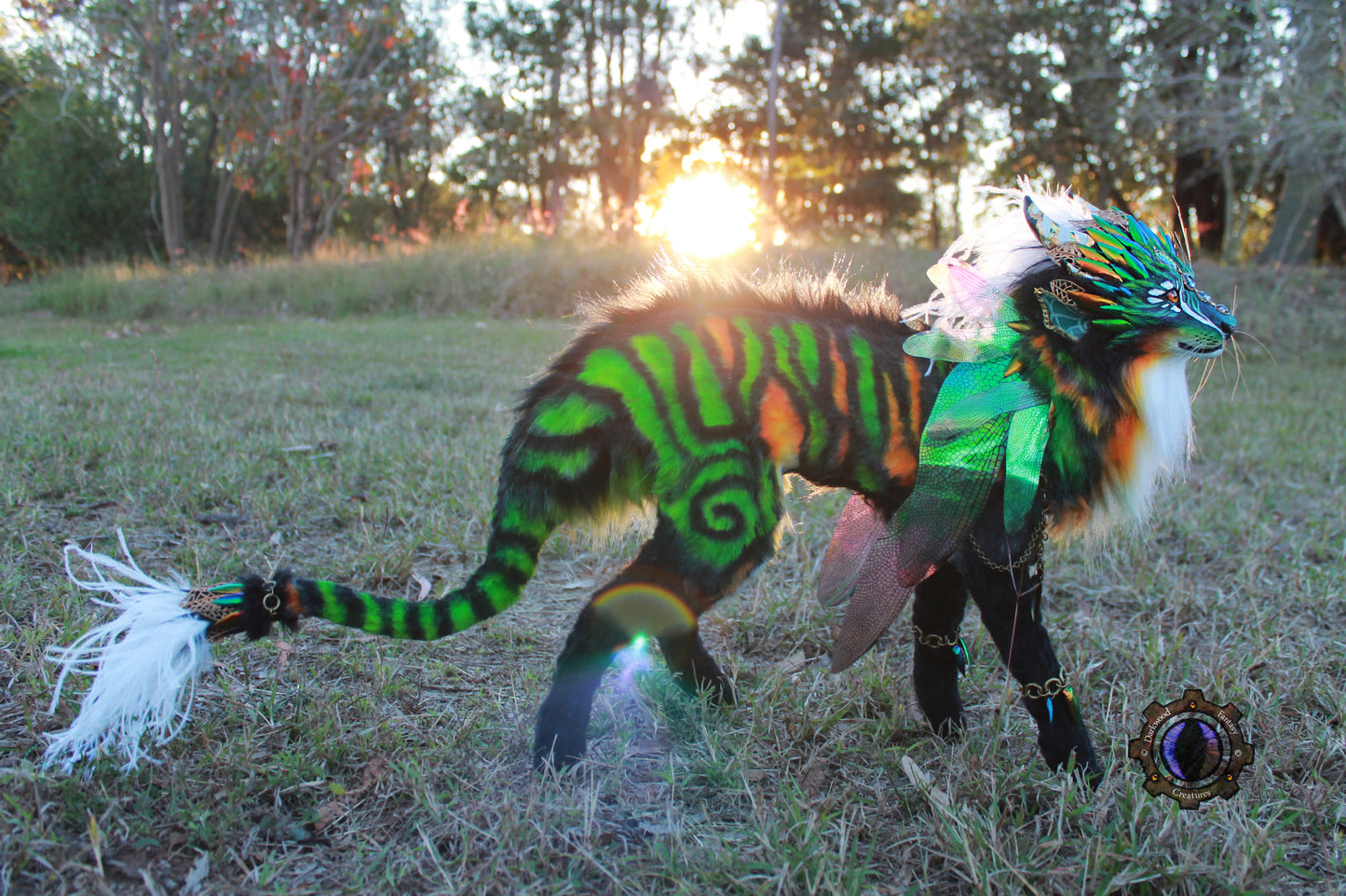 Luxorin the Beetle Tiger OOAK Poseable Art Doll