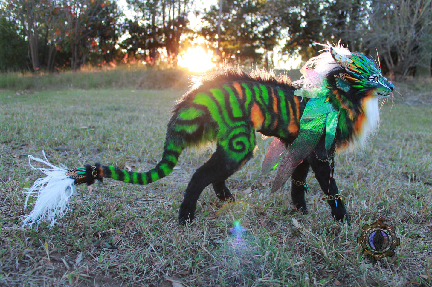 Luxorin the Beetle Tiger OOAK Poseable Art Doll