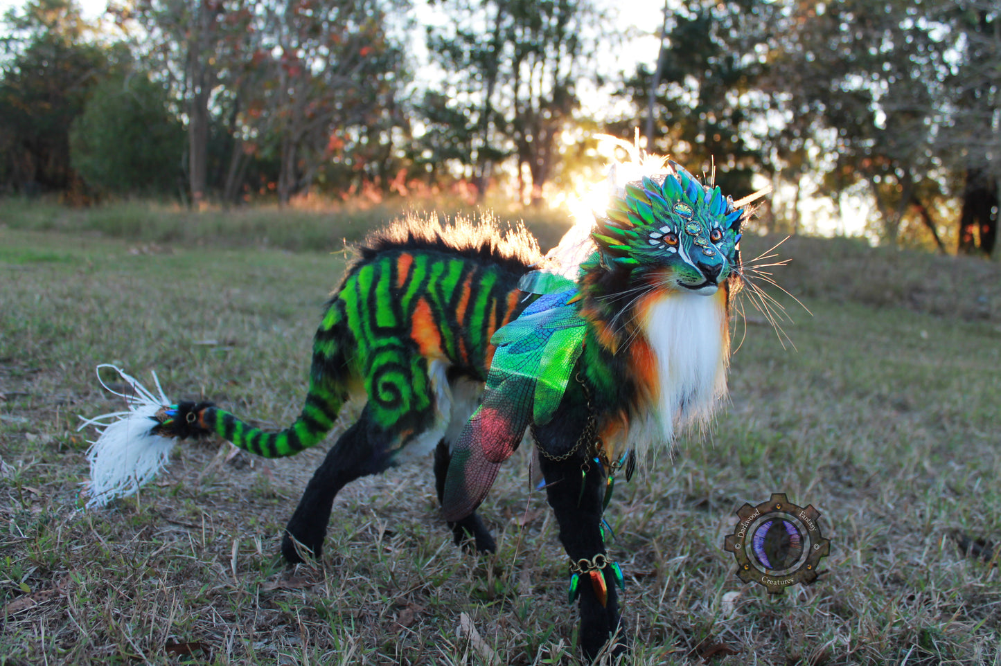 Luxorin the Beetle Tiger OOAK Poseable Art Doll