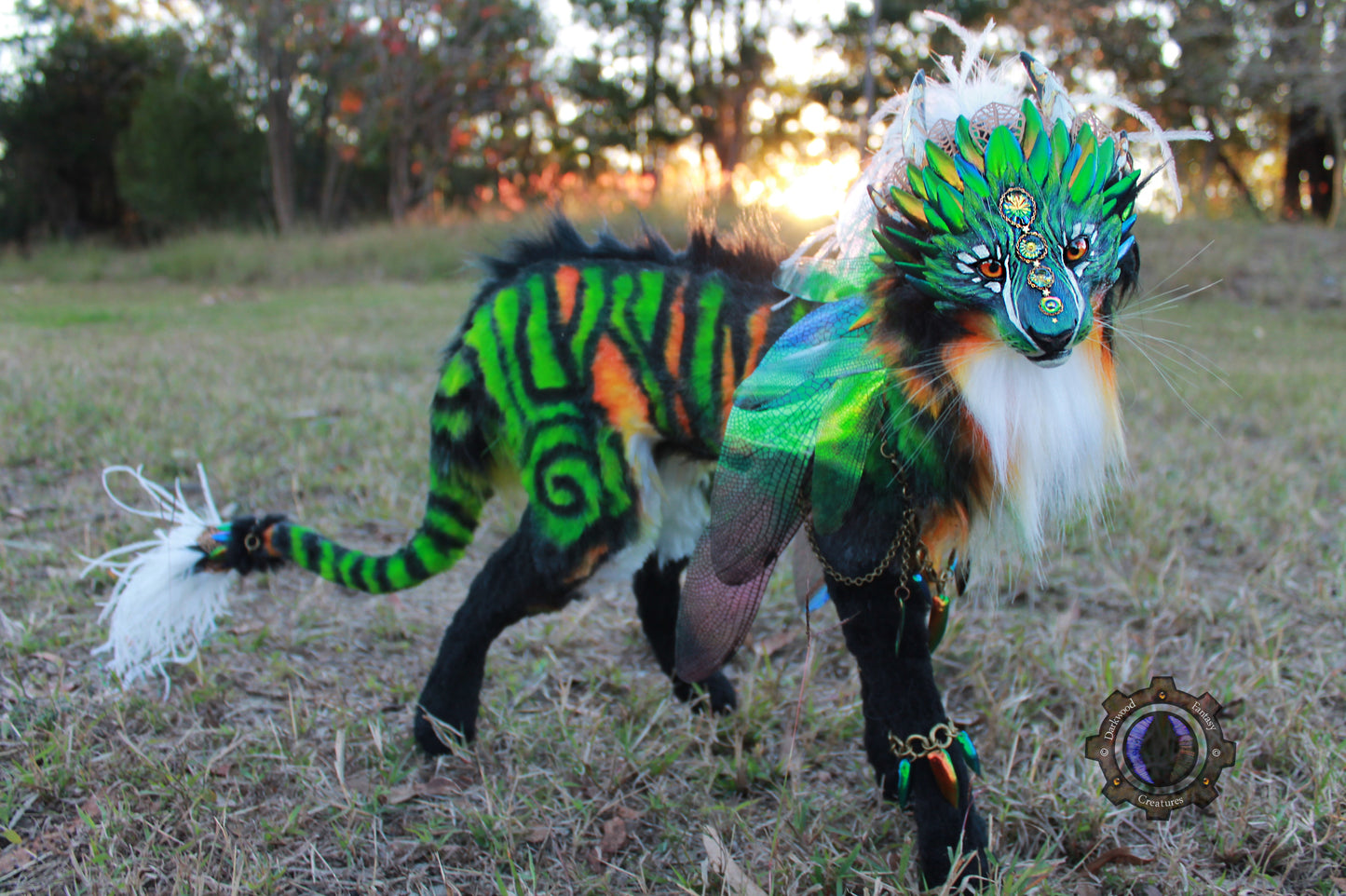 Luxorin the Beetle Tiger OOAK Poseable Art Doll