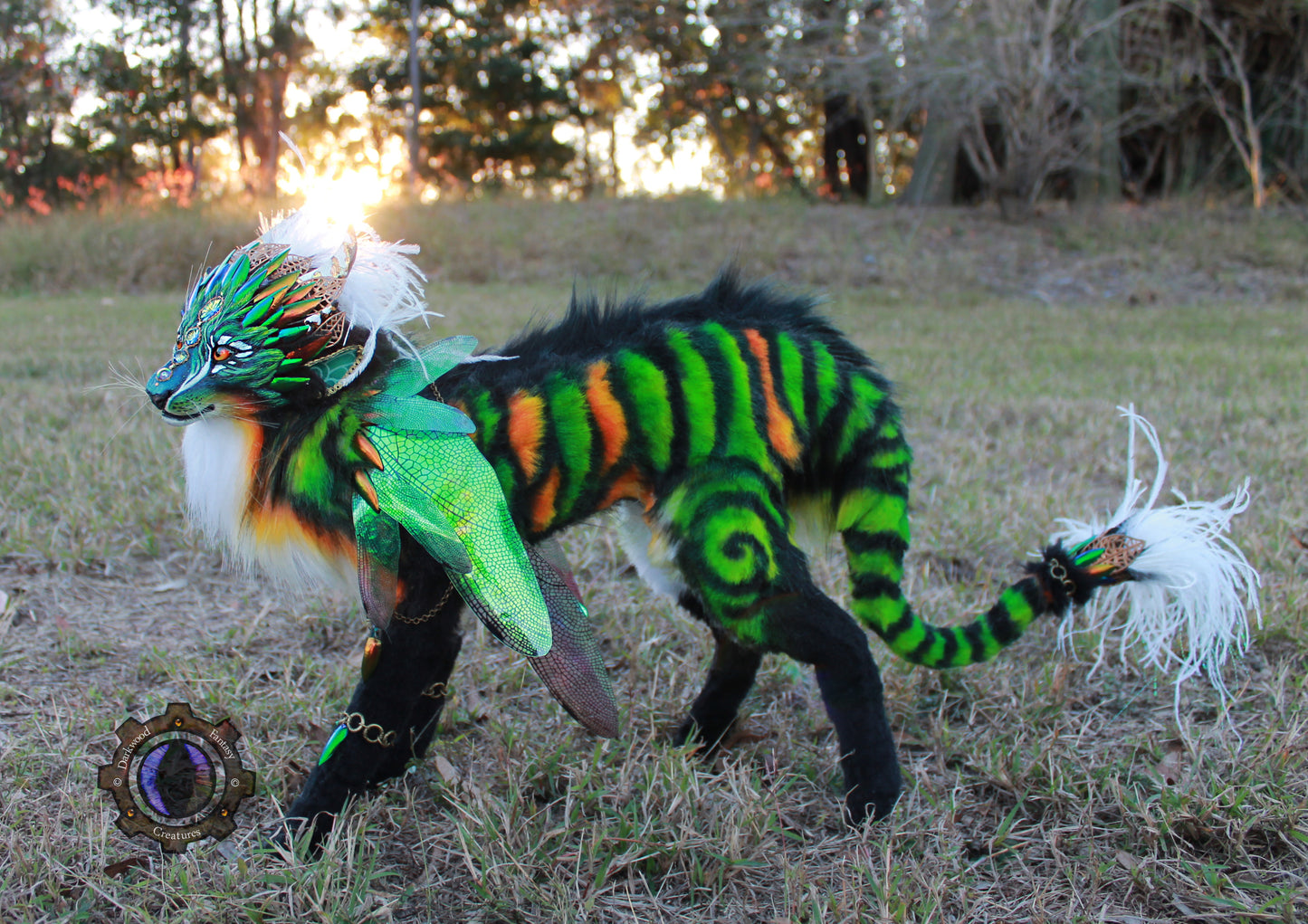 Luxorin the Beetle Tiger OOAK Poseable Art Doll