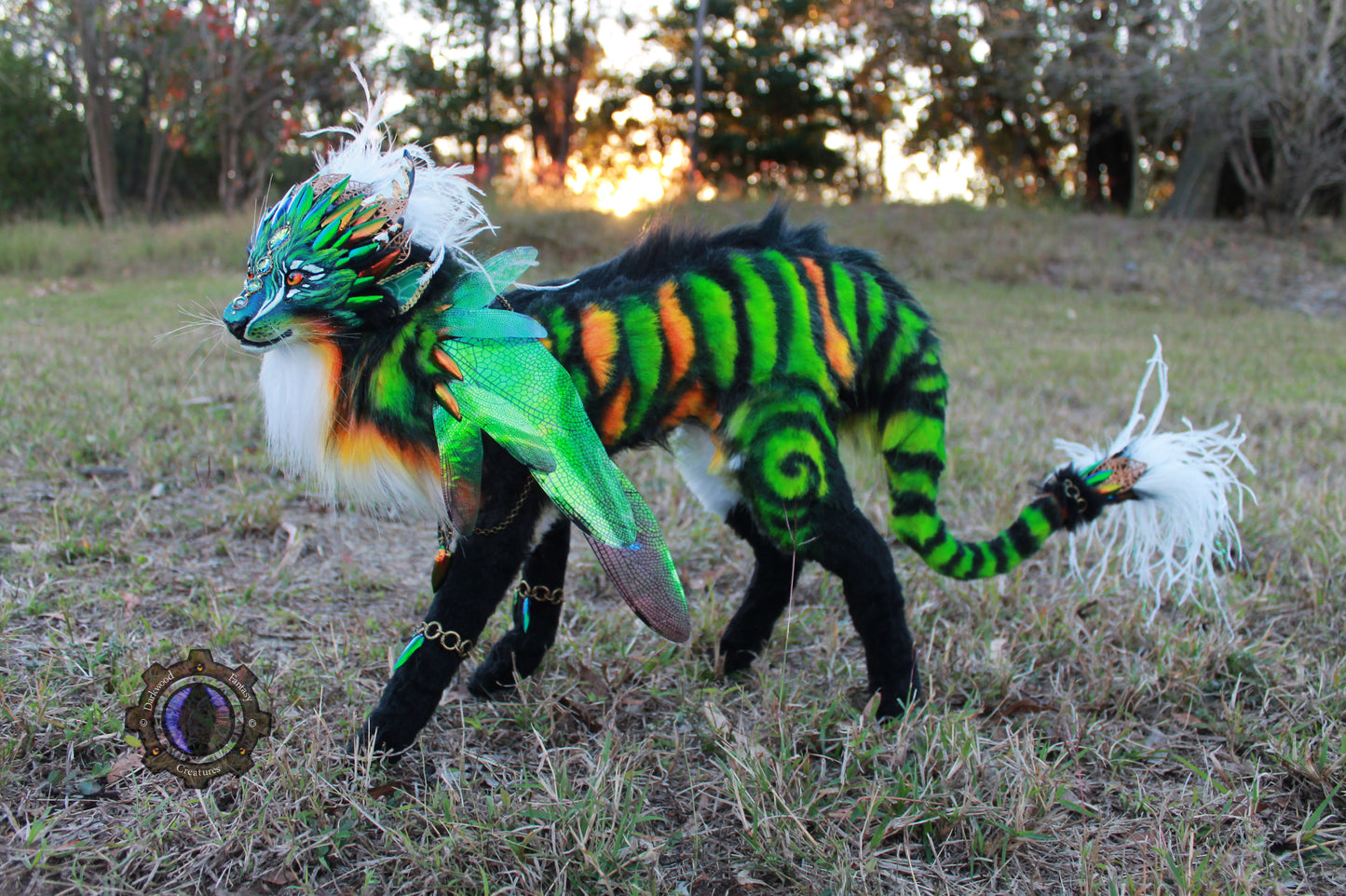 Luxorin the Beetle Tiger OOAK Poseable Art Doll
