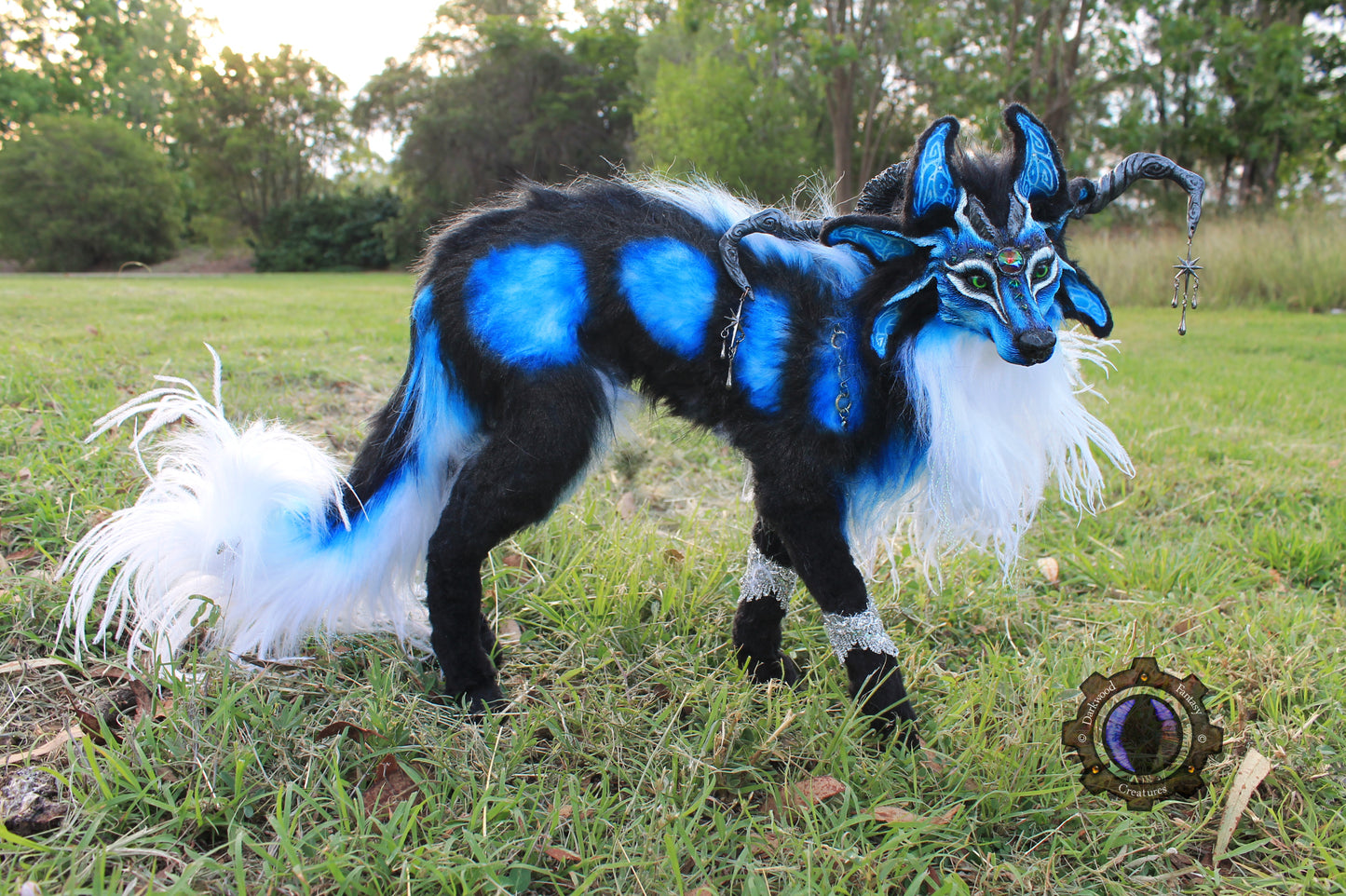 Andromeda the Moondust Wolf OOAK Poseable Art Doll