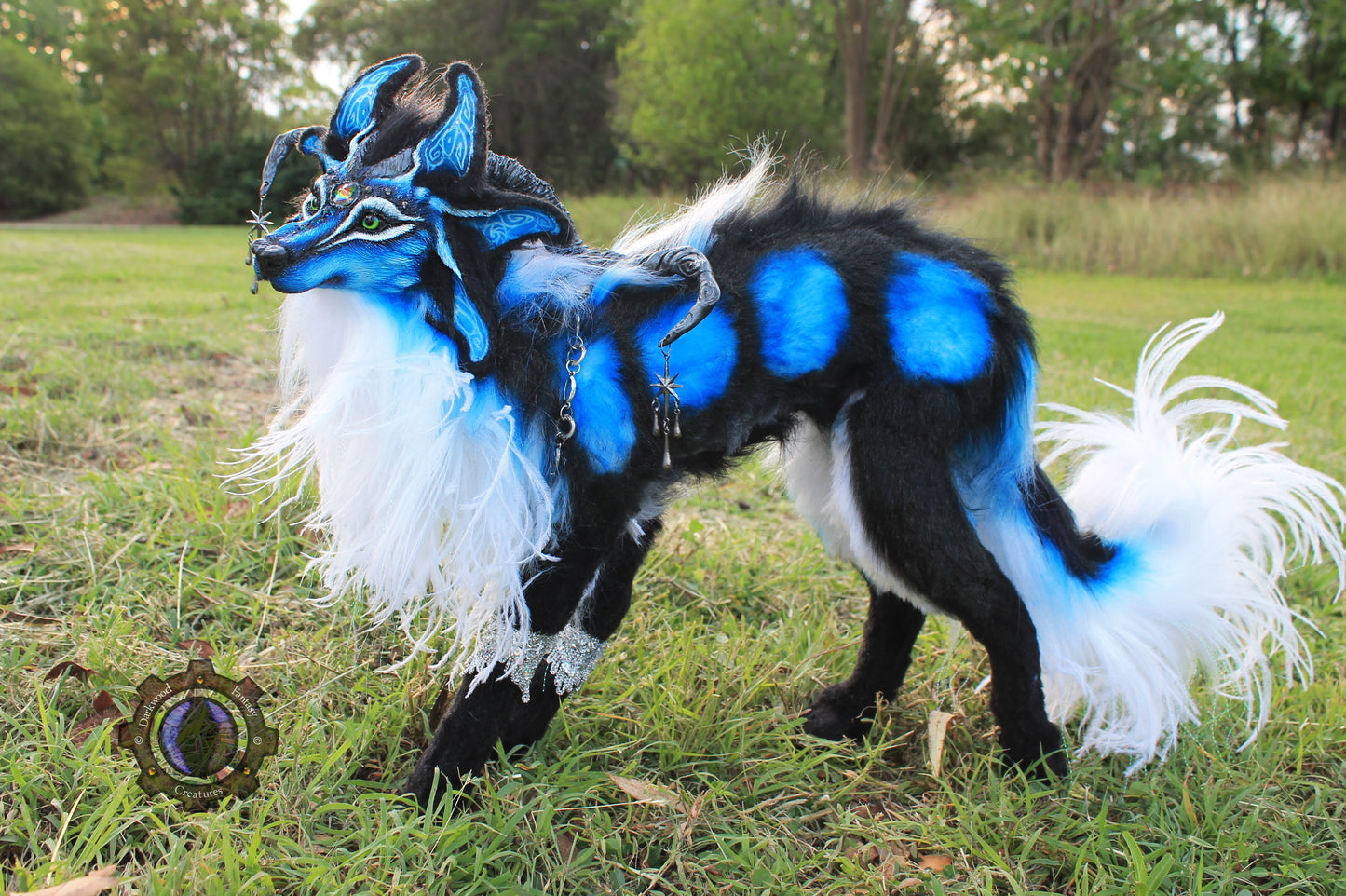 Andromeda the Moondust Wolf OOAK Poseable Art Doll