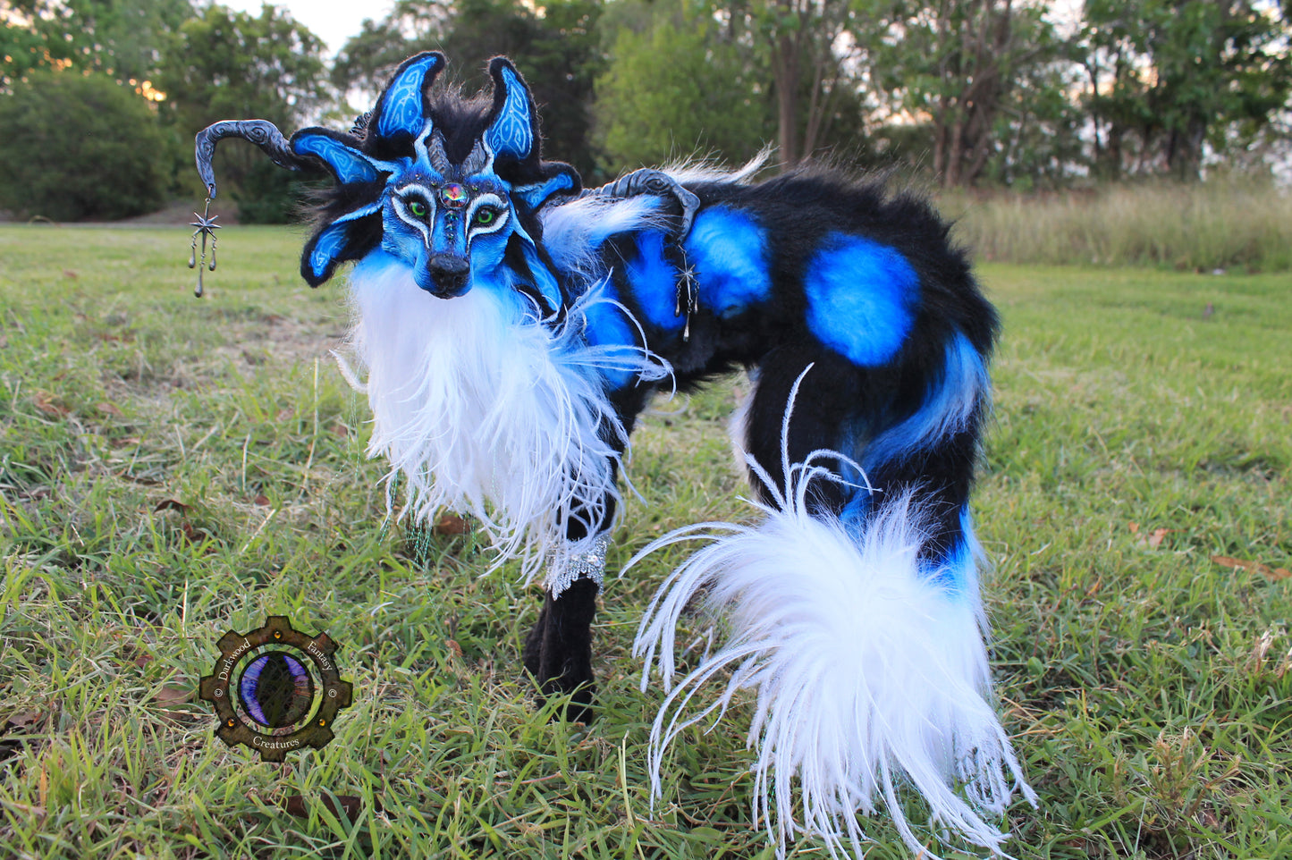 Andromeda the Moondust Wolf OOAK Poseable Art Doll