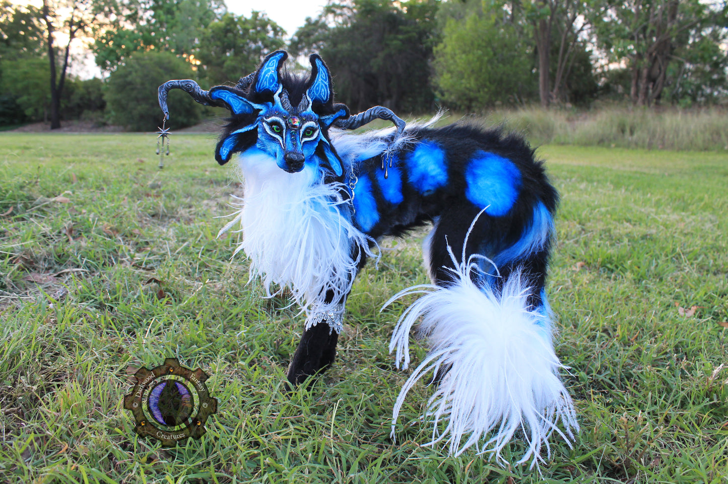 Andromeda the Moondust Wolf OOAK Poseable Art Doll